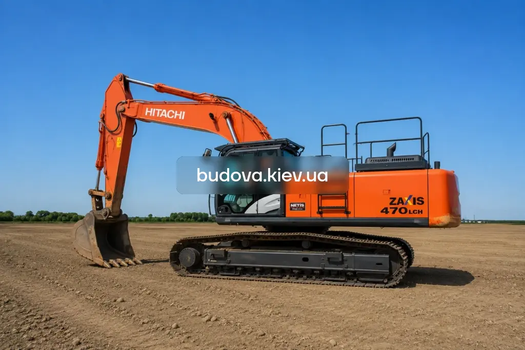 Аренда HITACHI ZX450 с гидромолотом Furukawa в Киевской области — самый мощный гидромолот