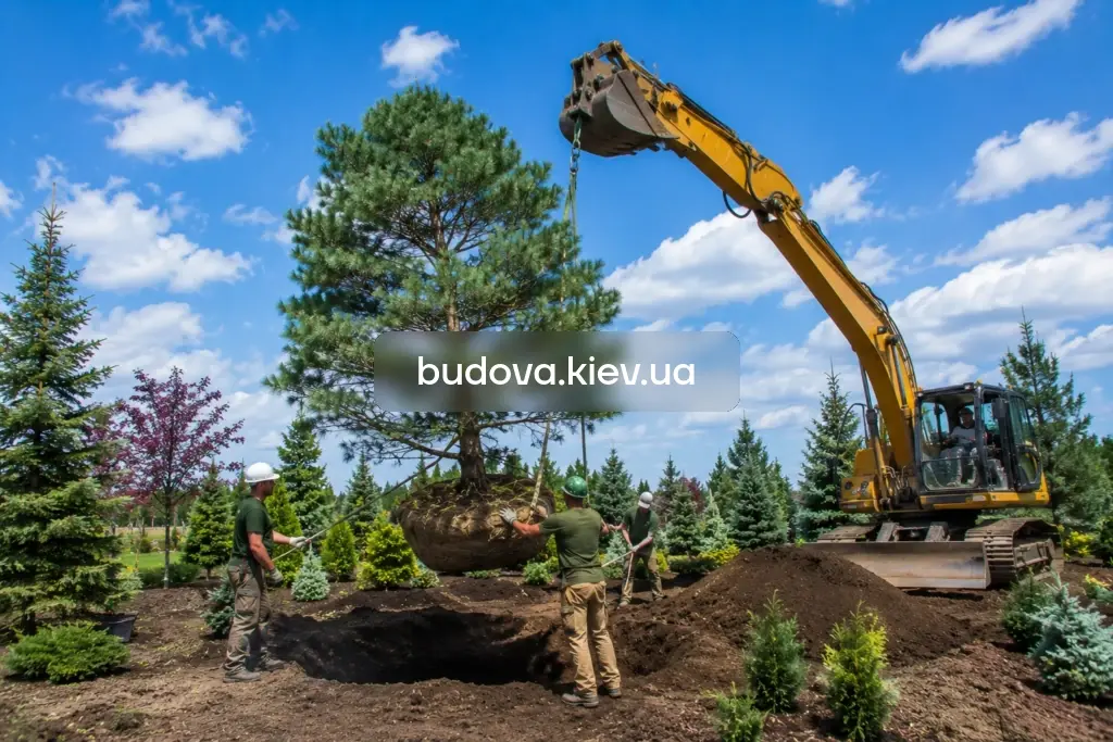 Посадка хвойних дерев у Києві