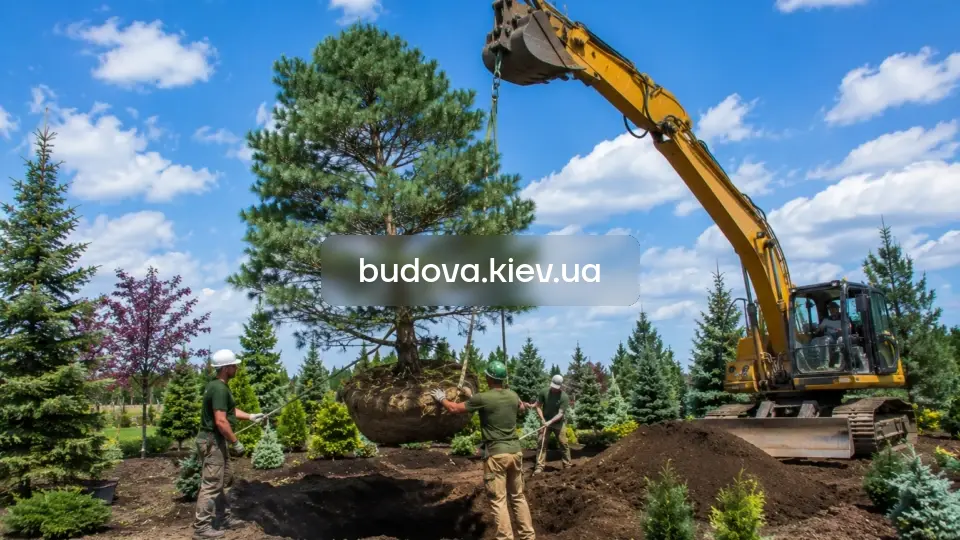 посадка хвойних дерев у Бучанському районі