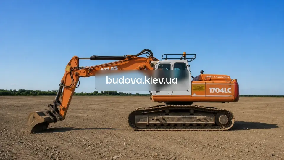 Оренда екскаватора ATLAS 1704 у Києві та Київській області — колісний екскаватор для земляних робіт