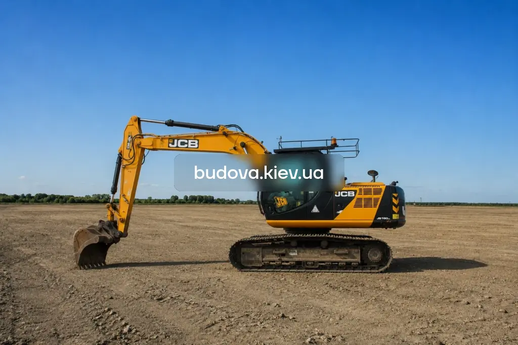 Оренда екскаватора JCB 160 у Києві та Київській області — повноповоротний колісний екскаватор