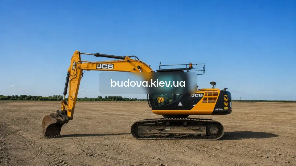 Оренда екскаватора JCB 160 у Києві та Київській області — повноповоротний колісний екскаватор