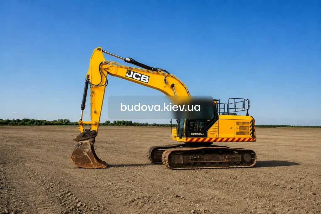 Оренда гусеничного екскаватора JCB 220 у Києві та Київській області — середній гусеничний екскаватор