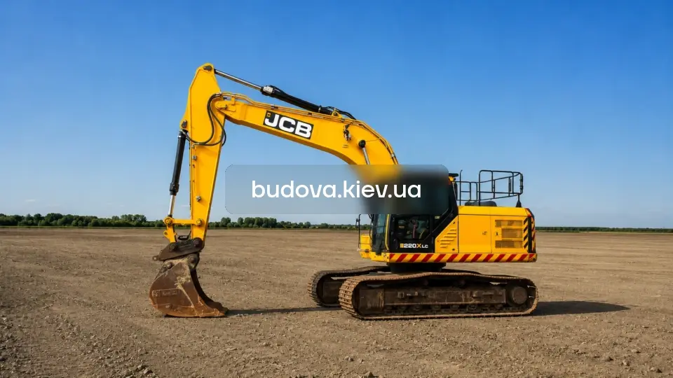 Оренда гусеничного екскаватора JCB 220 у Києві та Київській області — середній гусеничний екскаватор