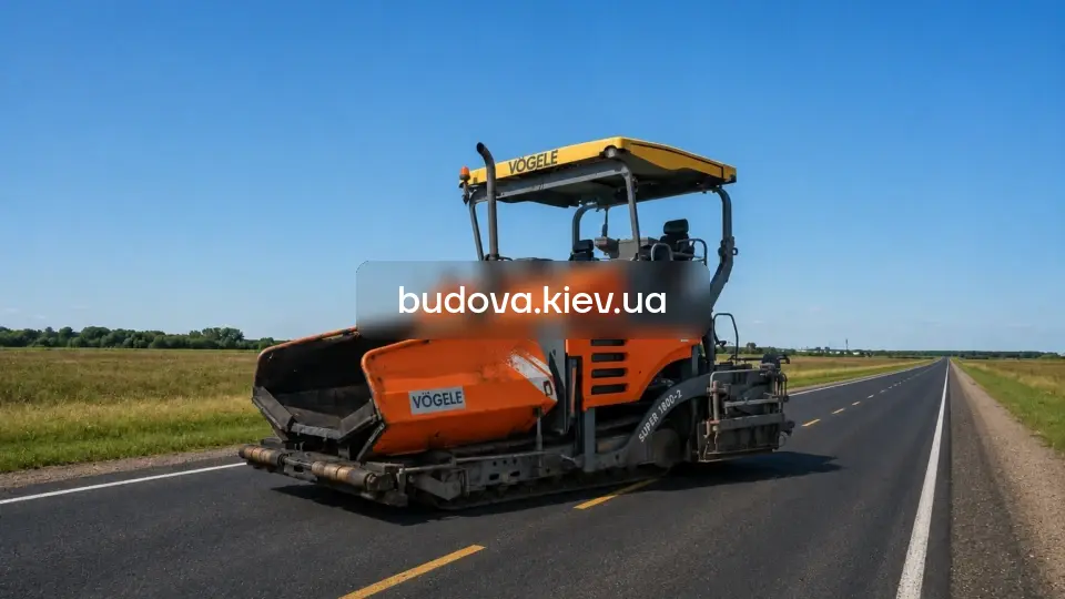 Оренда асфальтоукладчика VÖGELE SUPER 1800-2 у Київській області — великий асфальтоукладчик