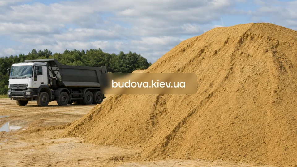 Пісок річковий у Києві та Київській області — купити з доставкою для бетонних сумішей та підсипки