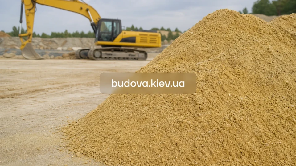 Пісок яружний у Києві та Київській області — купити з доставкою для підсипки та вирівнювання ділянок
